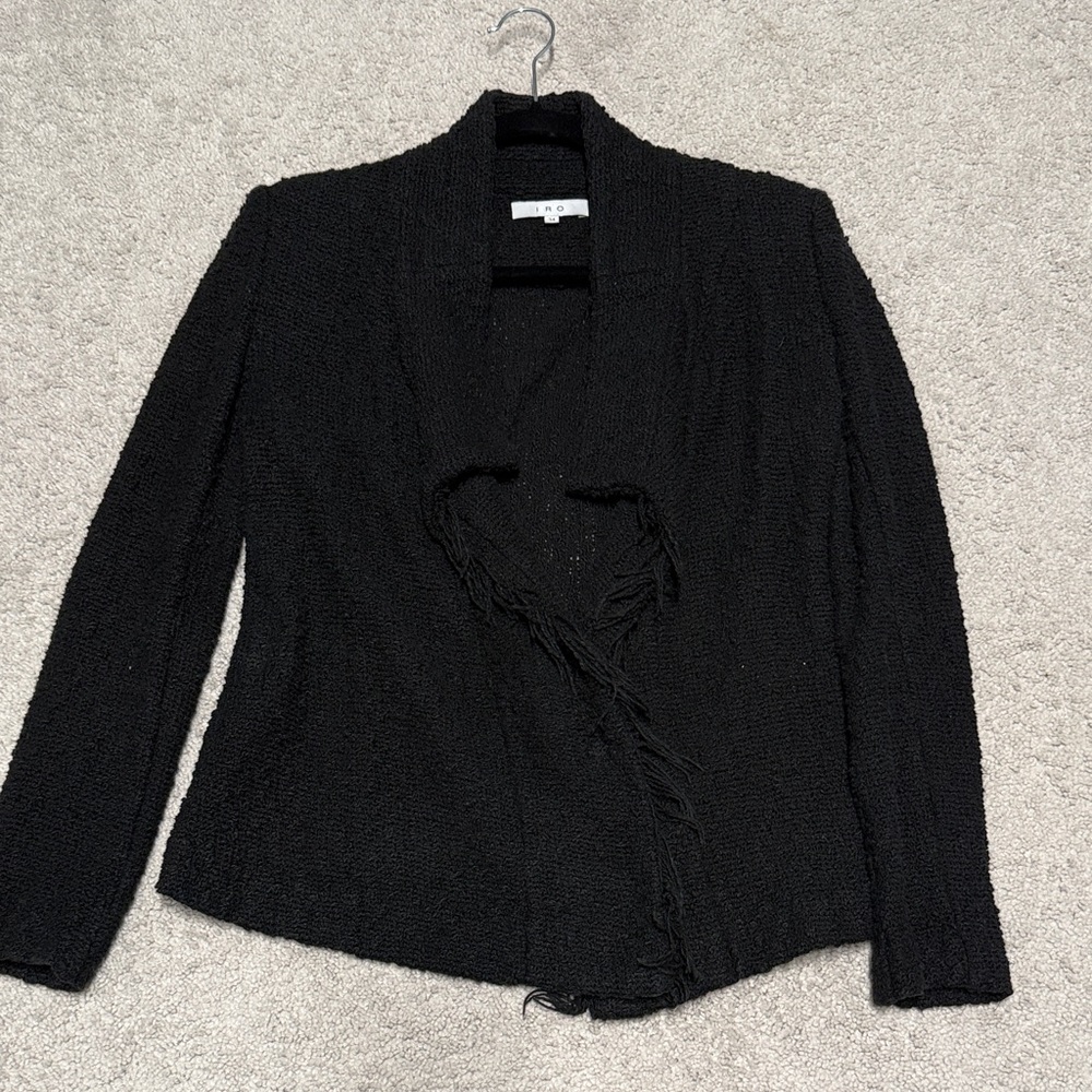 IRO black Mira fringe Jacket